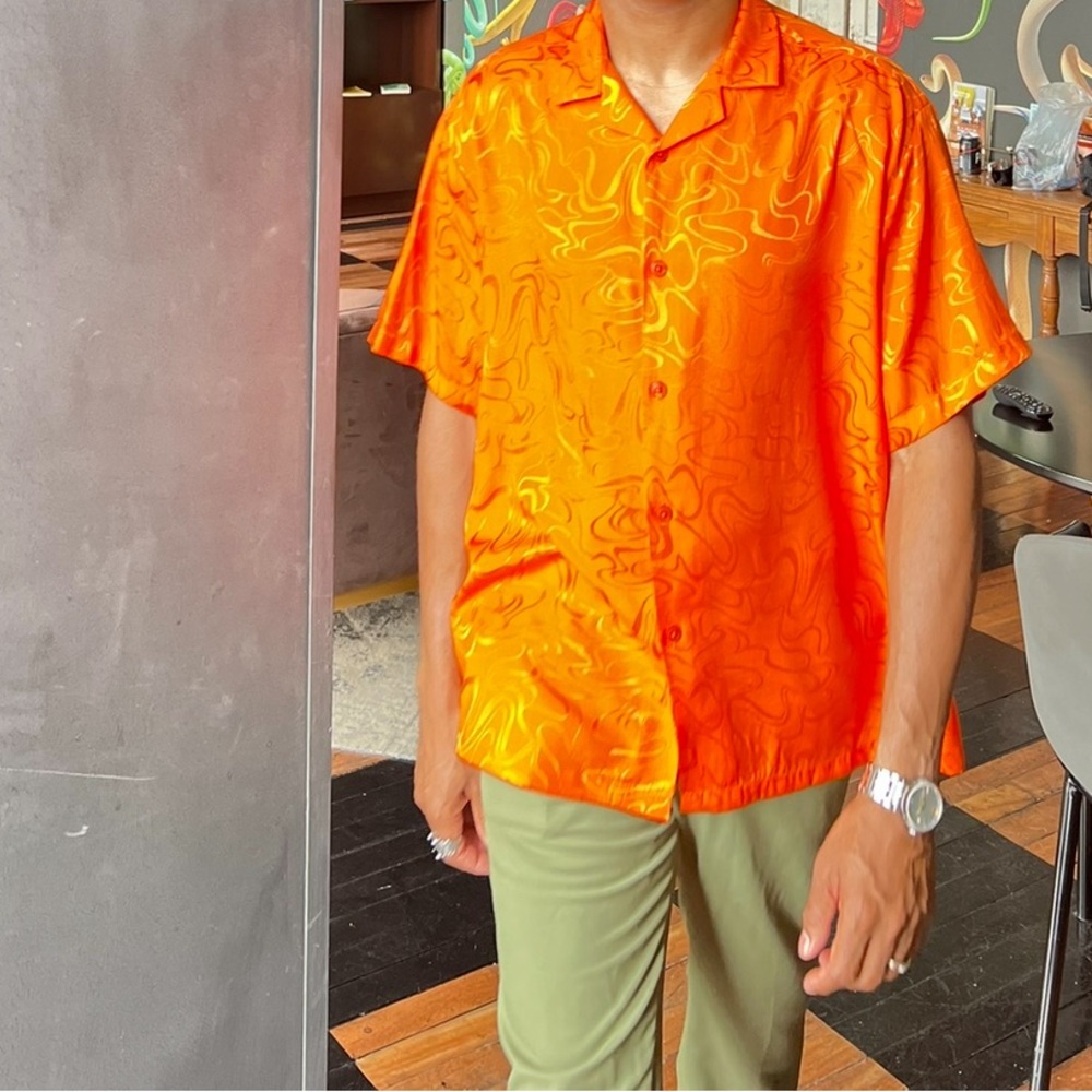 Men Boxy Button Down